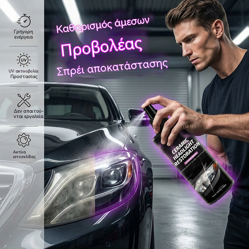 【2 σετ €29】Κιτ φροντίδας προβολέων: Καθημερινός καθαρισμός, λάμψη και αποκατάσταση των προβολέων του αυτοκινήτου.