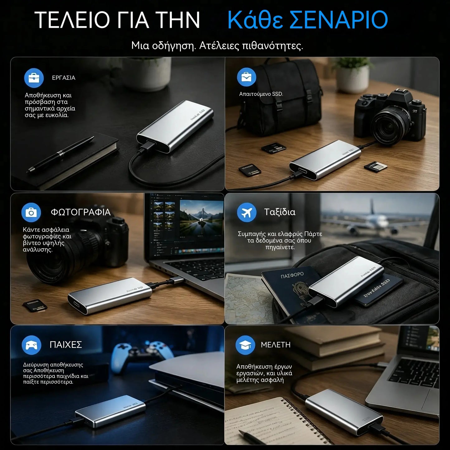 Τελευταία ημέρα έκπτωσης 50% - Φορητός εξωτερικός SSD - Προστατέψτε τις φωτογραφίες, τα βίντεό σας και τα σημαντικά αρχεία σας.