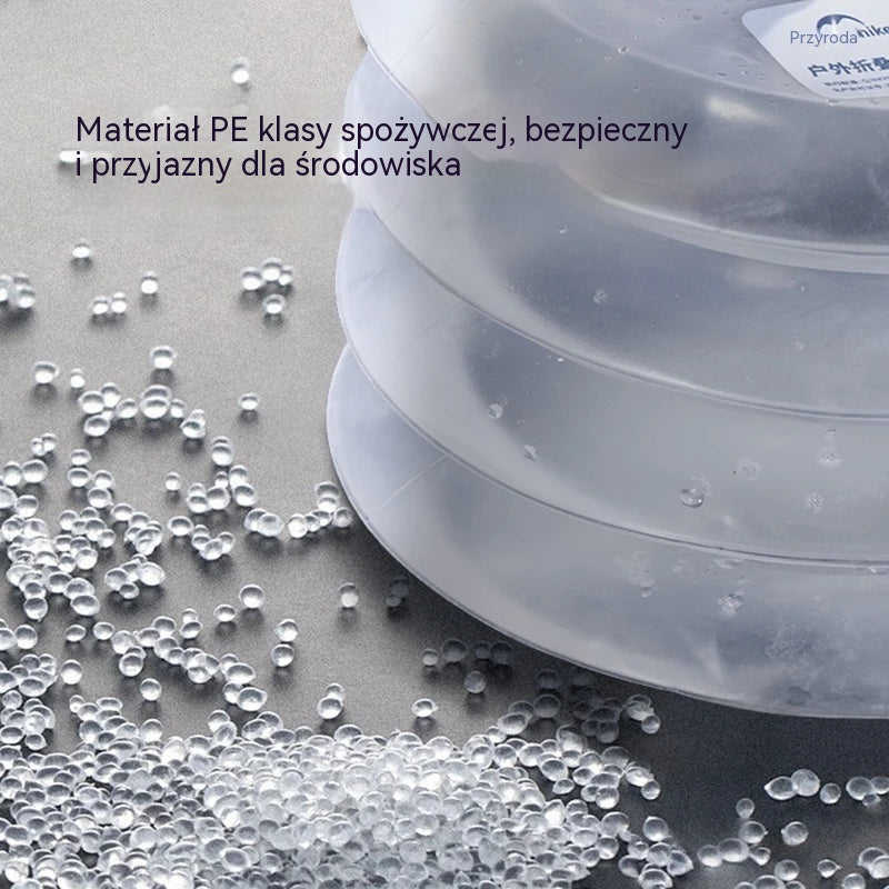 💧🚰 Składany pojemnik na wodę z kranem – pojemność 5 litrów, kompaktowy i praktyczny, idealny na kemping 🏕️✨