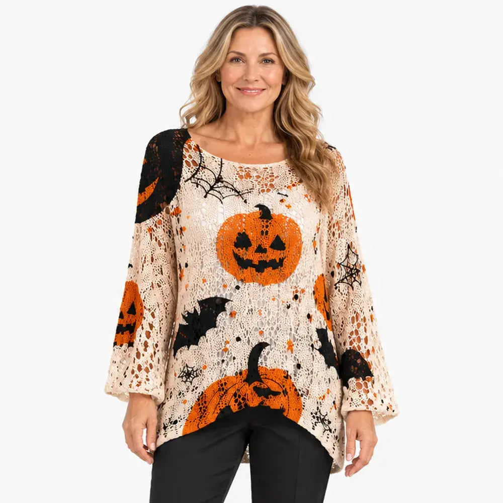【S-5XL】👻😍 Wyjątkowy damski top z motywem halloweenowym – wygodny i stylowy