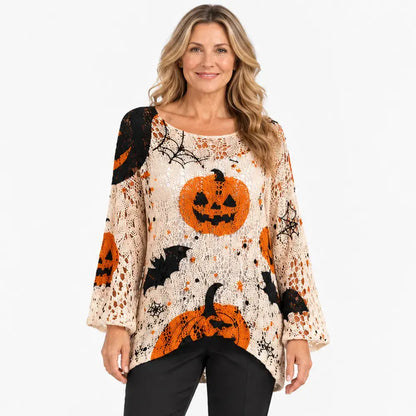 【S-5XL】👻😍 Wyjątkowy damski top z motywem halloweenowym – wygodny i stylowy