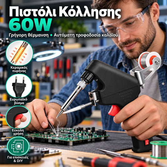 1 τεμάχιο 31 ευρώ🔩Χειροκίνητο ηλεκτρικό πιστόλι συγκόλλησης, αυτόματο σετ συγκόλλησης✅