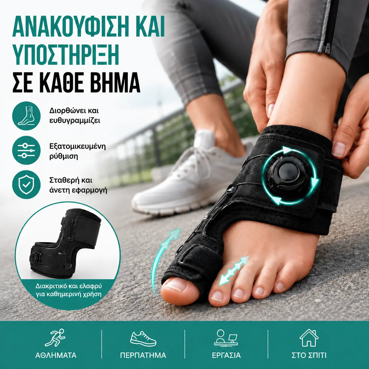 【2 τεμάχια】Επαγγελματικός διορθωτής δακτύλων με ρυθμιζόμενο κουμπί, νάρθηκα στερέωσης και διαχωριστικό δακτύλων, ανακούφιση από τον πόνο, παγκόσμιο μέγεθος