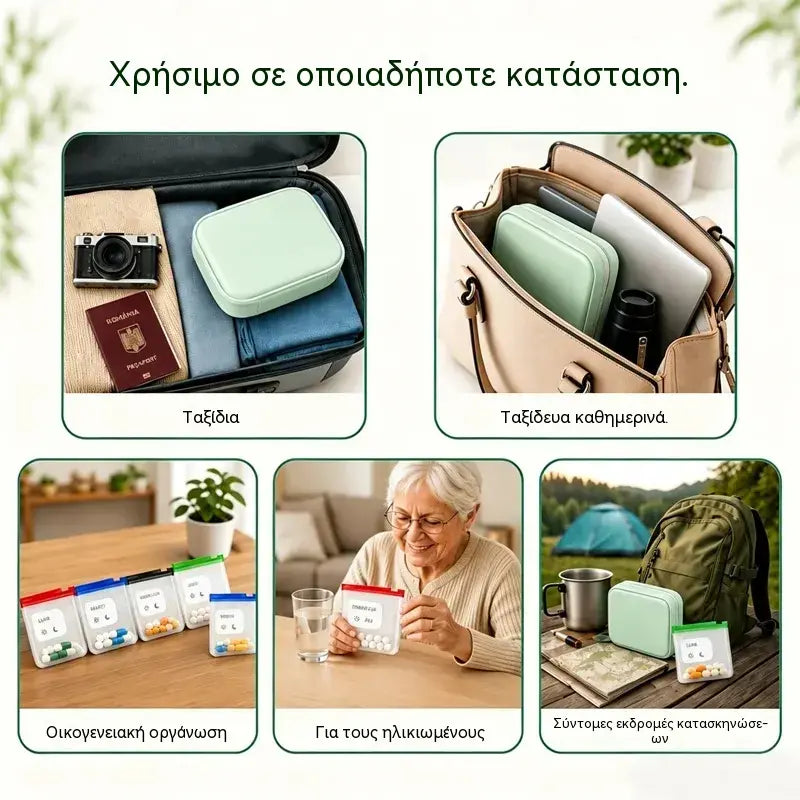 (Σελίδα 14)💊 Αδιάβροχη τσάντα φαρμάκων – Φορητή θήκη οργάνωσης φαρμάκων και αξεσουάρ, ιδανική για ταξίδια, σπίτι και καθημερινή χρήση
