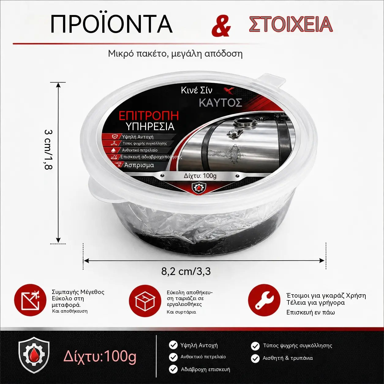🚗⛽Κόλλα επισκευής ρεζερβουάρ καυσίμου