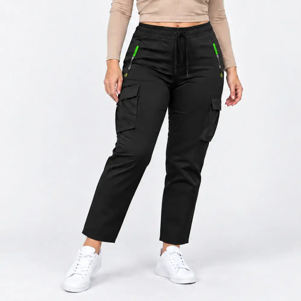 👖🏃‍【S-3XL】Γυναικείο παντελόνι τύπου cargo, με ελαστική μέση, τσέπες με φερμουάρ και άνετη, φαρδιά γραμμή – ιδανικό για πεζοπορία🥰