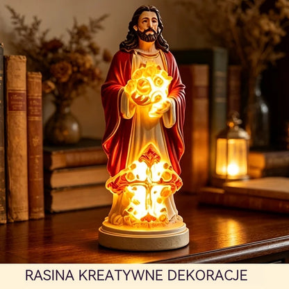 🙏Przynieś błogosławieństwo i święte światło do swojego domu! Posągi Jezusa i Maryi promieniujące ciepłem.