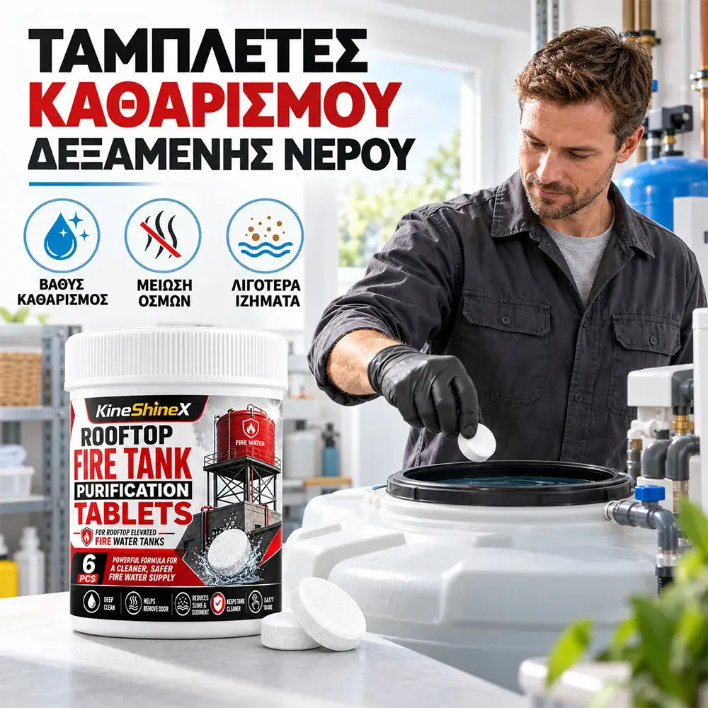 💧【Ένα μπουκάλι (6 δισκία) προς 26 ευρώ】Ταμπλέτες καθαρισμού ταχείας διάλυσης για δεξαμενές νερού πυρόσβεσης