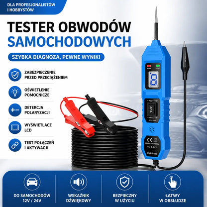 Wielofunkcyjny samochodowy tester ołówkowy z wyświetlaczem LCD, tester obwodów 3,5-36 V.