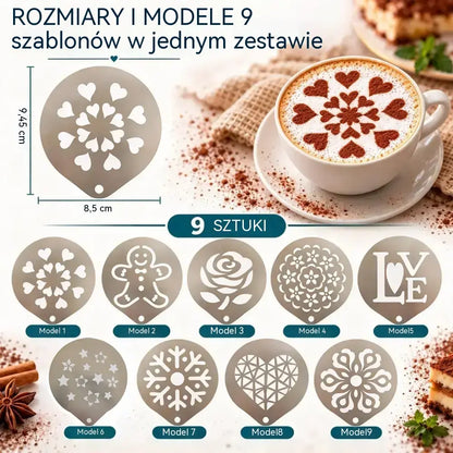 ☕ Szablon ze stali nierdzewnej do latte art