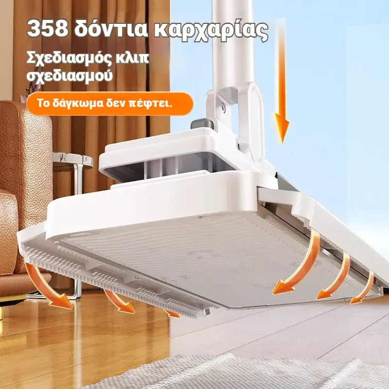 【Σφουγγαρίστρα + αναβαθμισμένη σπάτουλα + κλιπ σφουγγαρίστρας + 2 απορροφητικά πανιά】💦Πολυλειτουργική σφουγγαρίστρα με κλιπ πανί, νέα οικιακή σφουγγαρίστρα που δεν απαιτεί πλύσιμο✅