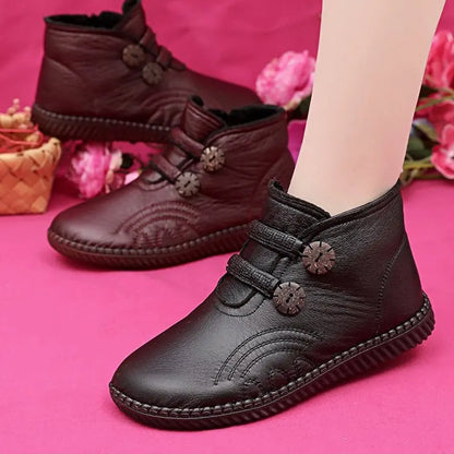 🔥👢35-40🔥Buty damskie ze skóry naturalnej, z antypoślizgową podeszwą, odpowiednie na jesień i zimę, ręcznie wykonane we Włoszech.