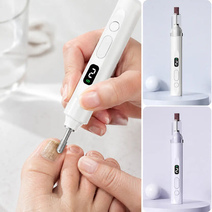 💅Ηλεκτρική λίμα νυχιών 2 σε 1 με λάμπα LED (λάμπα στεγνώματος + 5 κεφαλές γυαλίσματος)