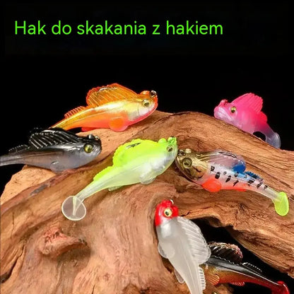 🎣🐟【Gadżet wędkarski】Zestaw 8 miękkich przynęt w kształcie litery T