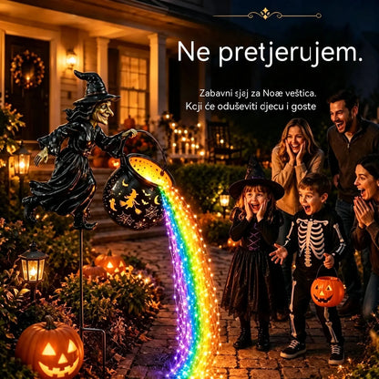 🧙‍♀️🎃LED vrtna svjetiljka u obliku vještičkog kotla – zadivljujući vanjski ukrasi 🔮✨