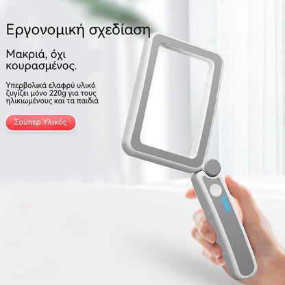Πτυσσόμενος μεγεθυντικός φακός χειρός με φως για ανάγνωση