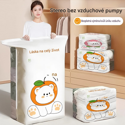 ✨🗃️ Sada 5 kusů 💨 Velké stlačitelné úložné tašky: Není potřeba žádné vzduchové čerpadlo, nepropustné, ideální pro úsporu místa v kufru i doma ✈️