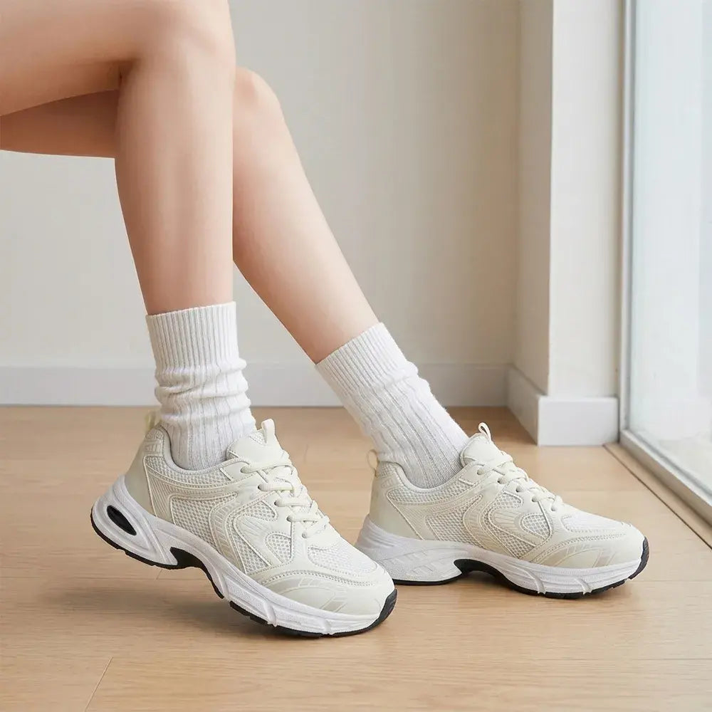 Damskie grube trampki typu dad sneakers – koreańskie buty na platformie – lekkie buty sportowe dla par do noszenia na co dzień