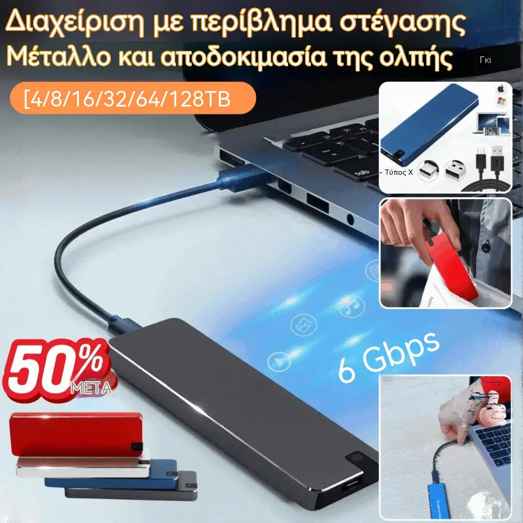 【8TB】⚡ Πολυλειτουργικός σκληρός δίσκος USB 3.0 υψηλής ταχύτητας | Γρήγορη μεταφορά, ευρεία συμβατότητα, αποθήκευση χωρίς προβλήματα 💻📦