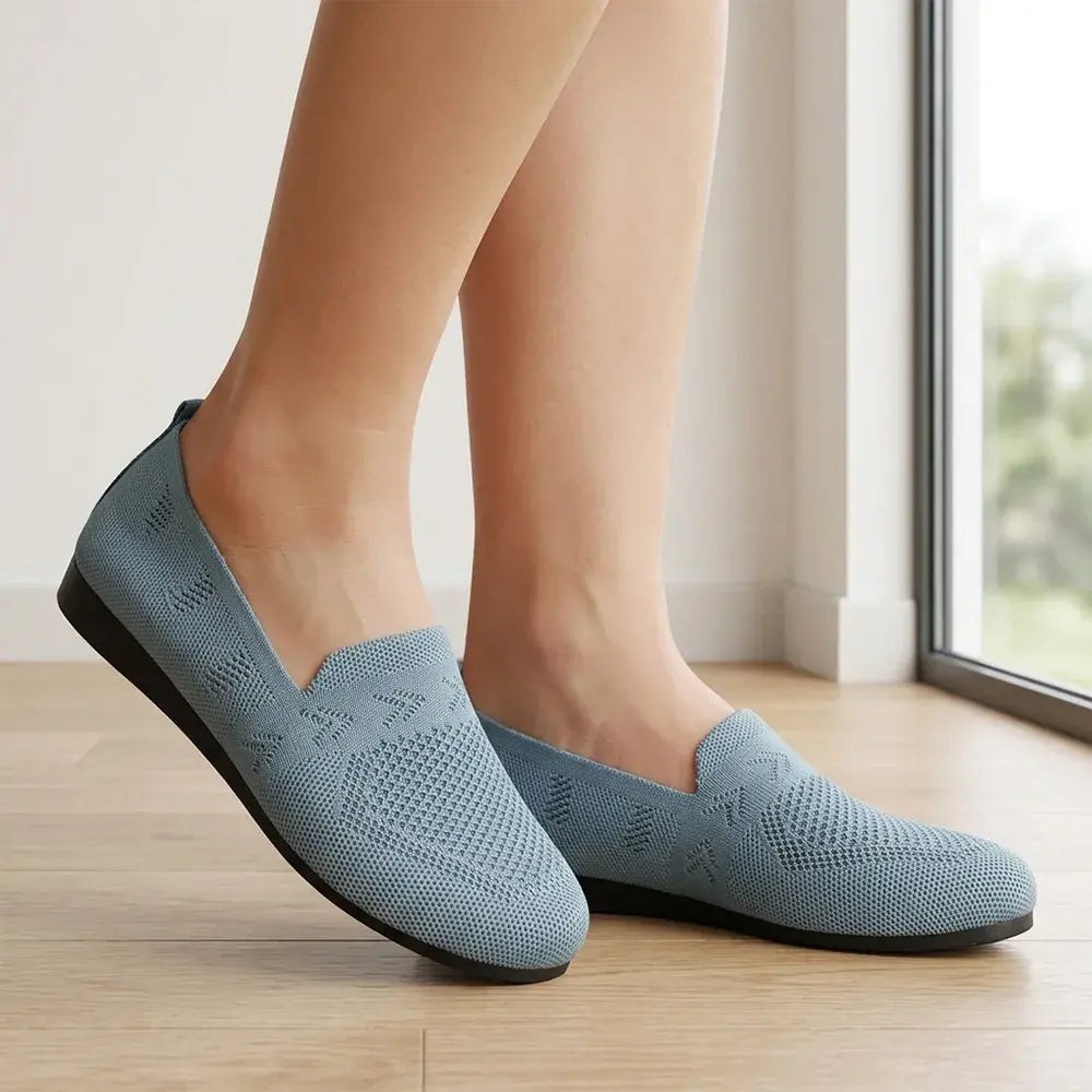 【36-43】👟 Damskie buty wsuwane z okrągłym noskiem i płaskim noskiem w dużych rozmiarach – lekkie, przewiewne, sportowe, codzienne