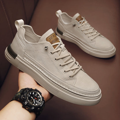【39-44】 Zapatos casuales de cuero antideslizantes, ligeros, resistentes al desgaste y para hombre