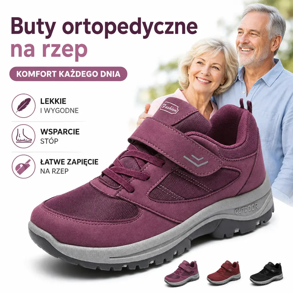 【36-41】 Damskie antypoślizgowe buty ortopedyczne z podparciem łuku stopy
