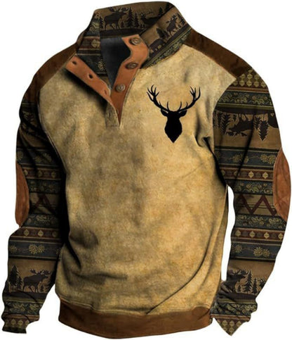 💥🔥【S-5XL】Podzimní a zimní pánská mikina s 3D potiskem a vysokým límcem ve stylu amerického streetwearu