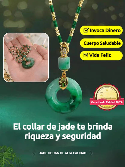 🔥2025 GRAN VENTA 🎁 Elegante collar con cierre de jade Hetian – Atrae armonía, felicidad y paz