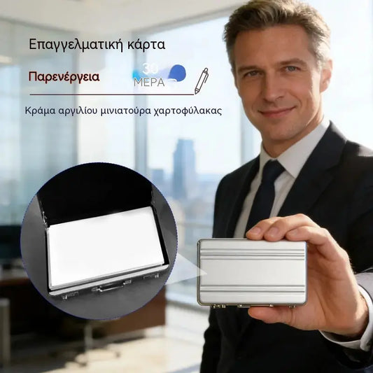 💼 Μίνι θήκη καρτών από αλουμίνιο | Συμπαγής, κομψή και ανθεκτική ✨