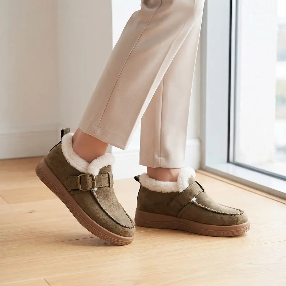 【36-41】Damskie buty zimowe typu Birkenstock – ocieplane, z futerkiem, grube, ciepłe, dla mam