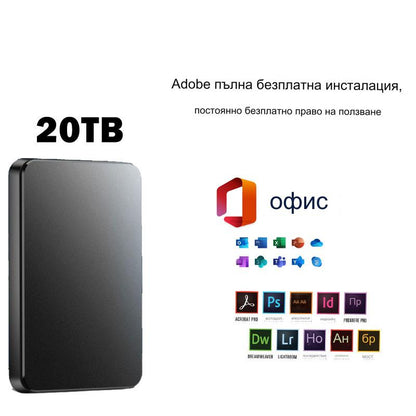 💻20TB ултра голям капацитет за мобилни устройства, SSD за съхранение на учебни и бизнес данни