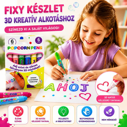🎁【Vásárolj 1-et, kapsz 2-t ingyen】3D nyomtatótoll gyerekeknek: Popcorn stílusú buborékrajz (DIY)