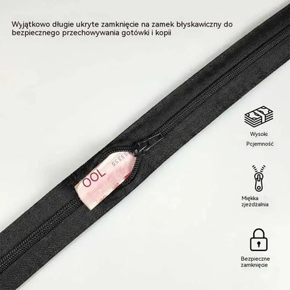 🔥🔥【Długość: 130 cm】Taktyczny pas podróżny z ukrytą kieszonką na pieniądze