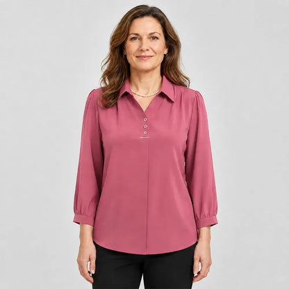 💓👚【Oferta ograniczona czasowo】Koszula szyfonowa, swobodny, nowoczesny styl