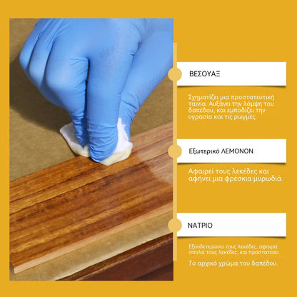 Σπρέι γυαλίσματος ξύλου με κερί μέλισσας 120ML (περιλαμβάνει σφουγγάρι + πετσέτα) για τη φροντίδα των επίπλων, την πρόληψη του σκασίματος και την προστασία του χρώματος.