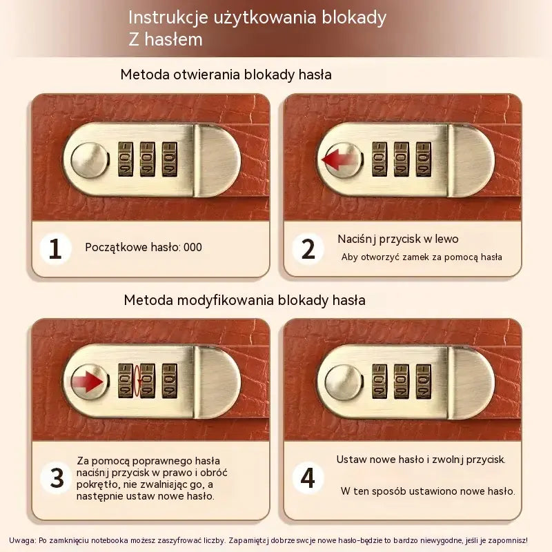 1 sztuka 89zł📓💰🔐Notatnik zabezpieczony hasłem służy do przechowywania czeków, gotówki, kart bankowych i różnych paragonów.