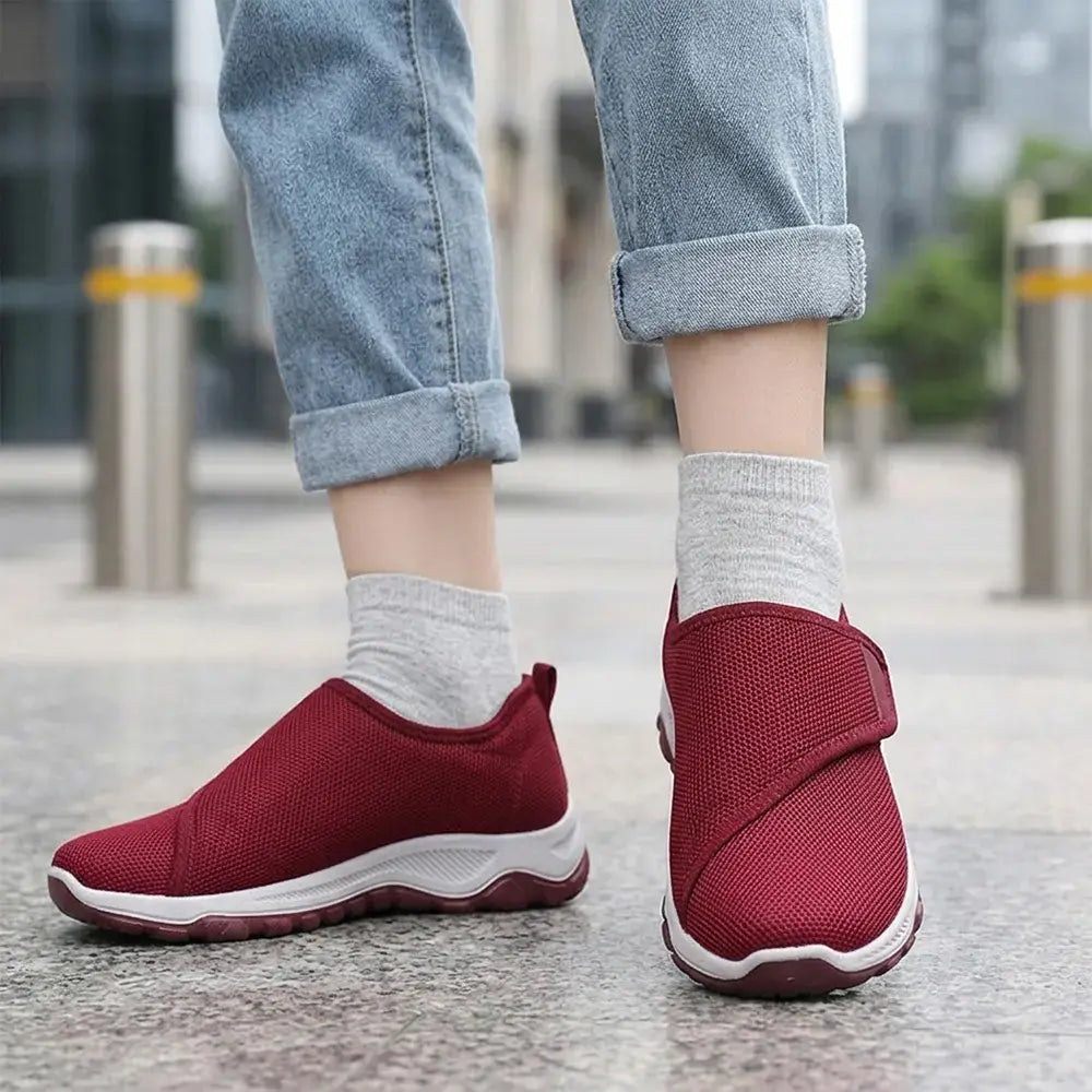 【36-41】👟Uniseksowe trampki z grubą podeszwą i rzepem – wygodne buty do chodzenia dla seniorów – amortyzowane, dopasowane buty sportowe dla par