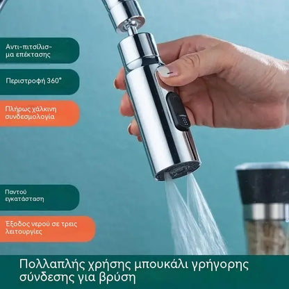 1 τεμάχιο 24 ευρώ 💦Περιστρεφόμενος αεριστήρας βρύσης: κίνηση 360° και εξοικονόμηση νερού!