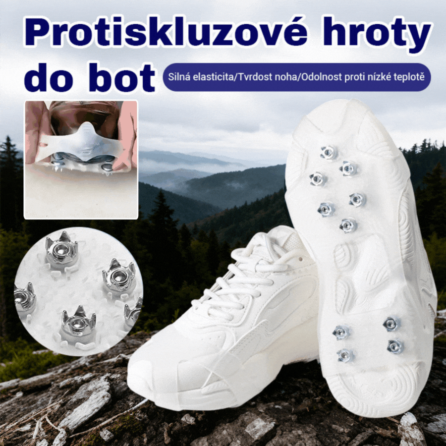 👴🚶🏔️❄️Купете 4 чифт, вземете 4 чифт безплатно🔥Невидими 5-зъбни противоплъзгащи калъфи за котки, котки за навън, подходящи за снежен туризъм, алпинизъм, скално катерене и зимни ледени повърхности, задължителни за възрастни хора.