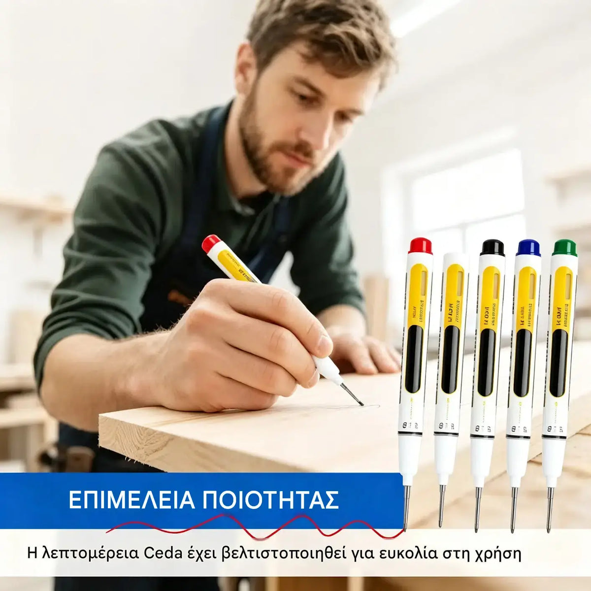 🔥【10 τεμάχια】Μαρκαδόρος για βαθιές οπές με μύτη μήκους 45 mm