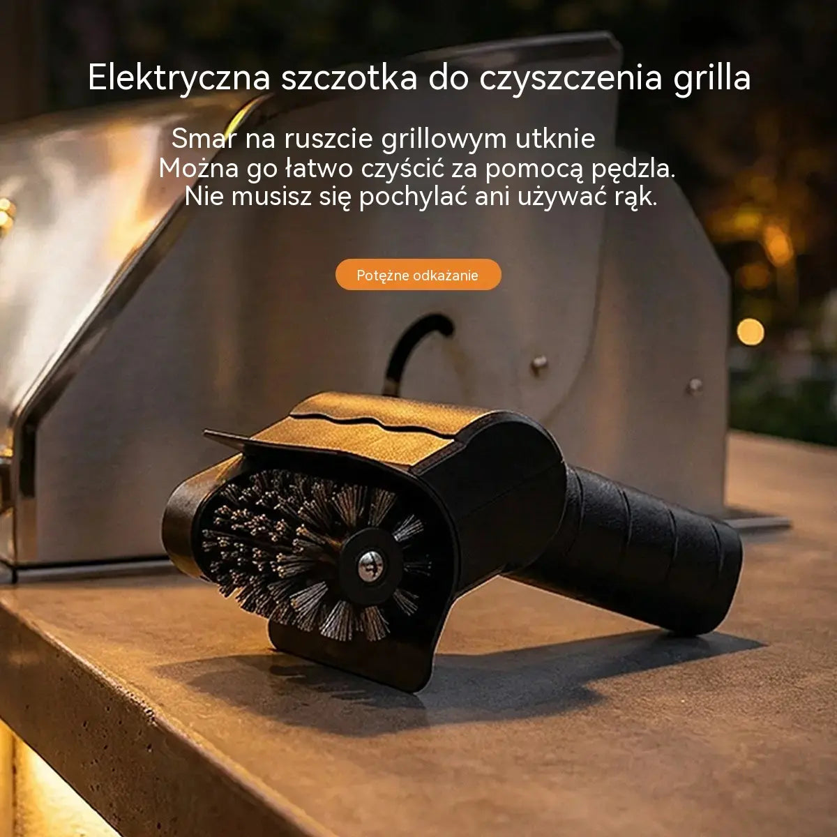 🔋🧹 Bezprzewodowa elektryczna szczotka do czyszczenia grilla – bateria litowa, wielofunkcyjna i łatwa w użyciu 🔥🍖