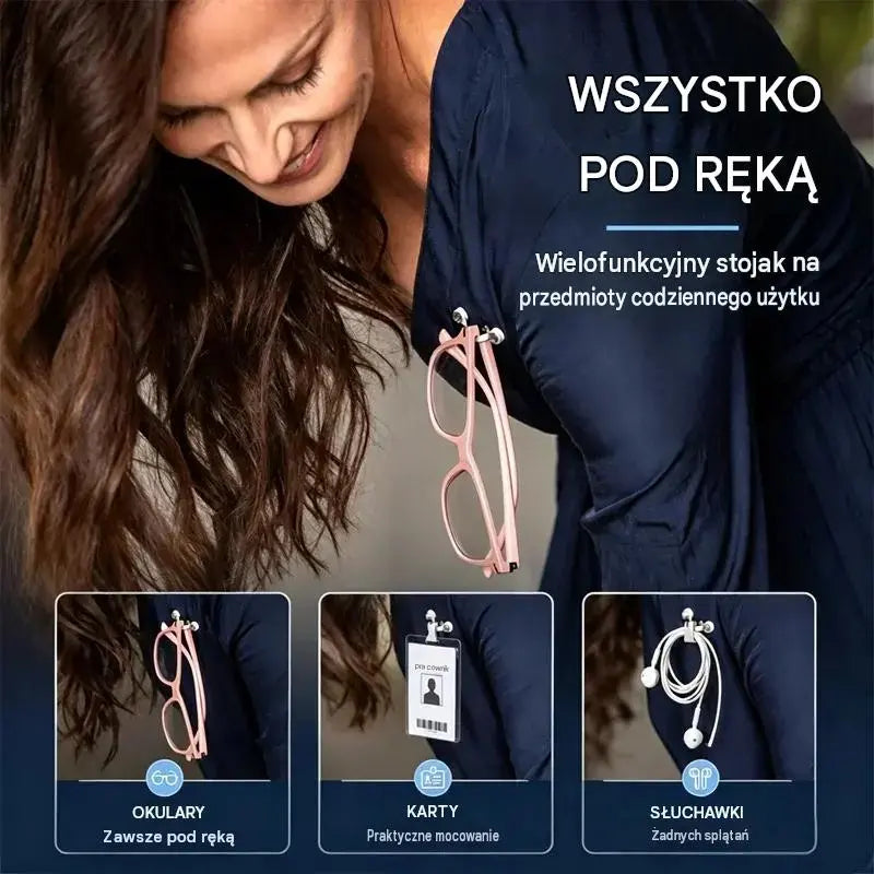 5 szt. 99 zł🧷🧲 Magnetyczny klips do mocowania okularów, uniwersalny wieszak na okulary do czytania, okulary z filtrem światła niebieskiego i okulary przeciwsłoneczne. Koniec z zgubionymi okularami!