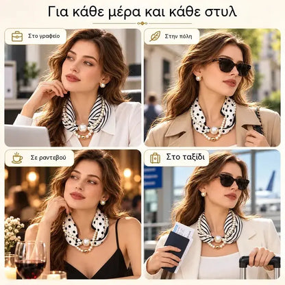 ✨ Ένα κολιέ με μαργαριτάρια και ένα μαγνητικό φουλάρι σε ένα! Βολικό μαγνητικό κούμπωμα, αποσπώμενος σχεδιασμός, γαλλική κομψότητα και ευέλικτο στυλ! Προσφορά περιορισμένης διάρκειας: Αγοράστε ένα και πάρτε ένα δωρεάν!
