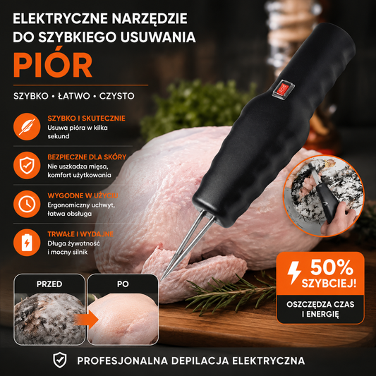 【🔥Gorąca wyprzedaż】🐓🦆Urządzenie elektryczne do szybkiego usuwania sierści dla ptaków