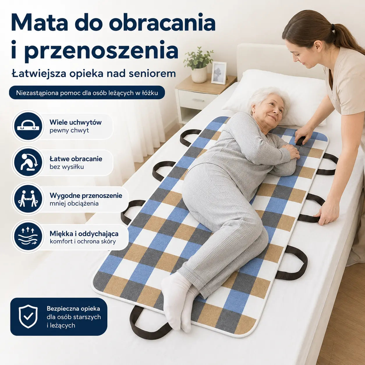 1 sztuka 129zł【160 cm * 80 cm】🛌Prane, 4-warstwowe i oddychające pieluszki dla dorosłych