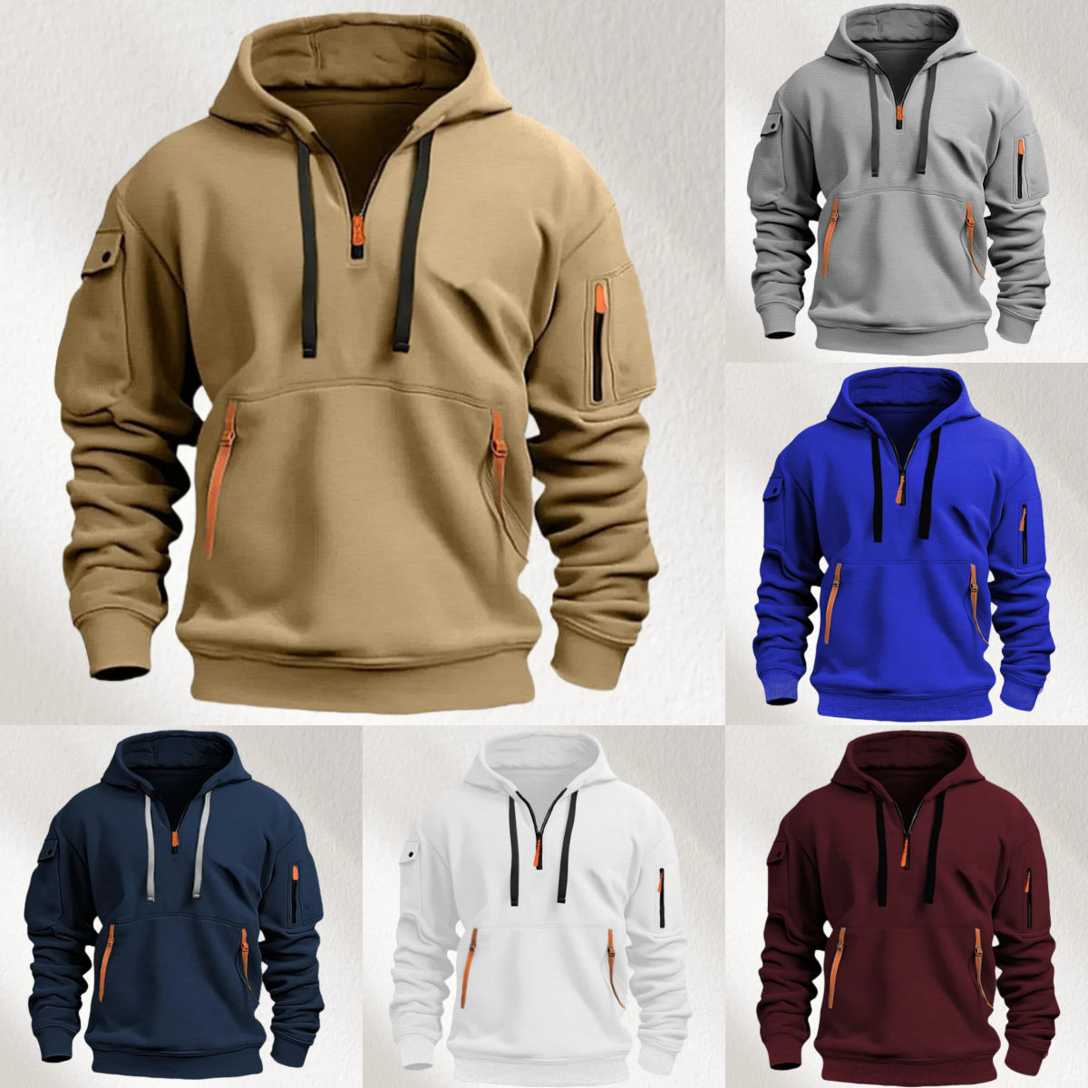 🔥💥【S-5XL】Stylová a Teplá Pánská Mikina s Kapucí – Komfort a Moderní Design pro Každodenní Pohodlí a Teplo!