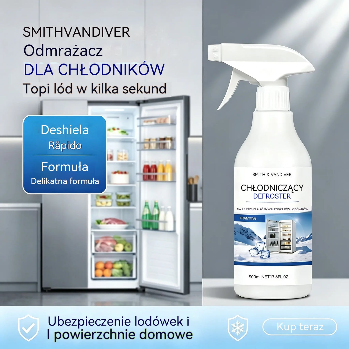 🧊 Spray odmrażający do lodówek i zamrażarek
