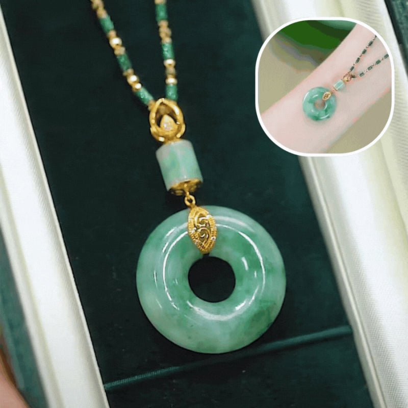 🔥2025 GRAN VENTA 🎁 Elegante collar con cierre de jade Hetian – Atrae armonía, felicidad y paz