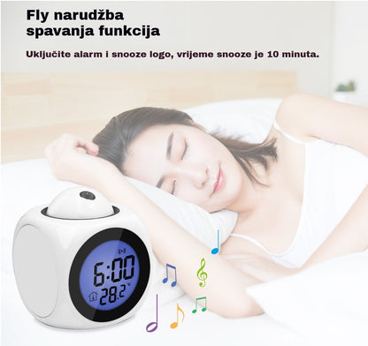 💥【Kupi 1 i dobiješ 1 gratis】⏰ Multifunkcijski projekcijski sat — vrijeme, alarm, temperatura i vrijeme na vašem zidu ili stropu