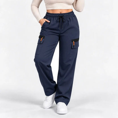 【XS-XXL】Damskie spodnie sportowe casual – z gumką w pasie, kieszeniami na zamek, do fitnessu, trekkingu i biegania